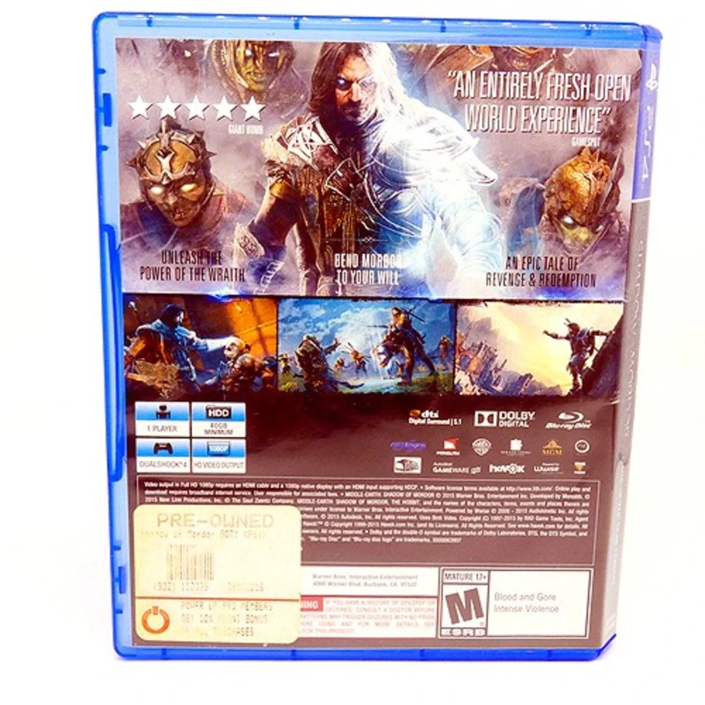 Adam Croasdell Autographed Middle Earth: Shadow of Mordor Game of the Year PS4